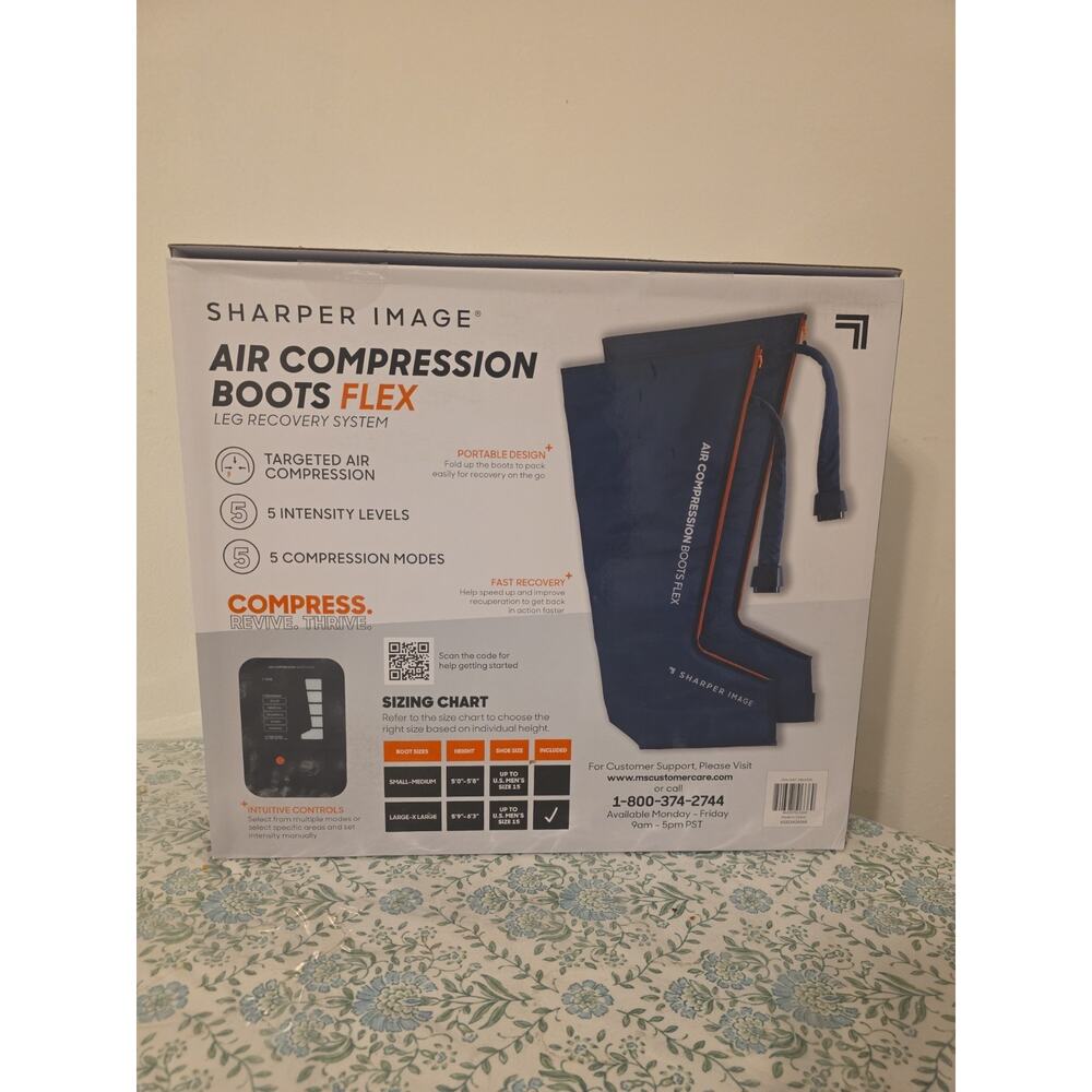 Large / XL - Sharper Image PowerBoost Air Compression Boots Leg Massager. - Picture 2 of 2